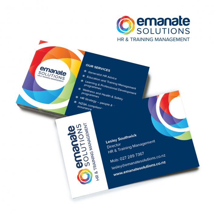 Image of Emanate Solutions Business Card and Logo