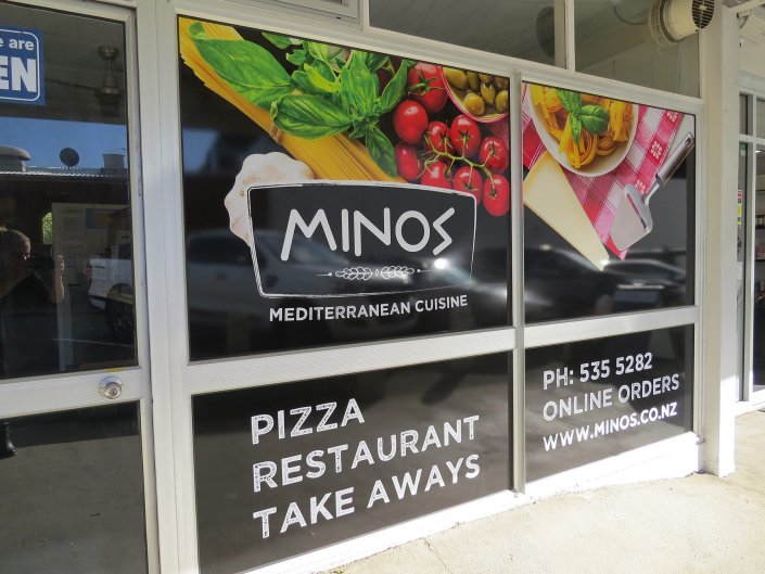Image of the new Minos shopfront designed by MergeMedia