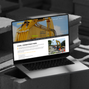 Agile Infrastructure website on Laptop on concrete blocks