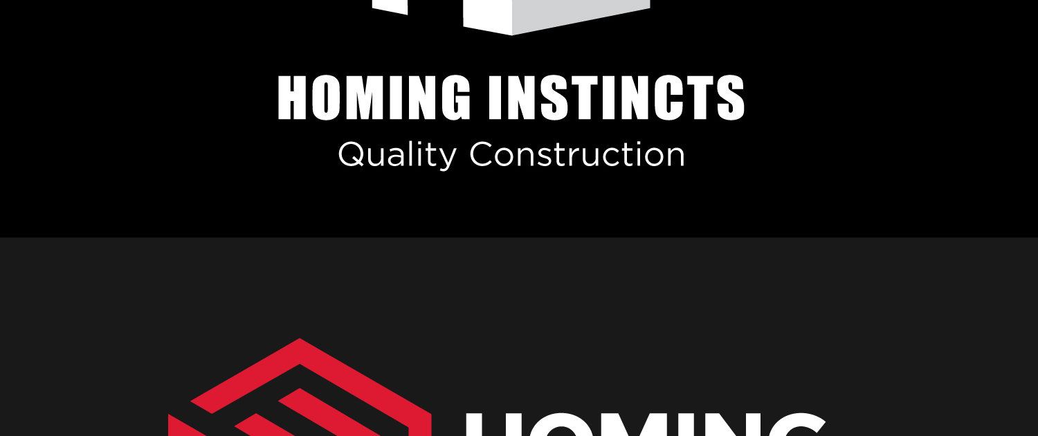 Brand refresh of Homing Instincts logo before and after