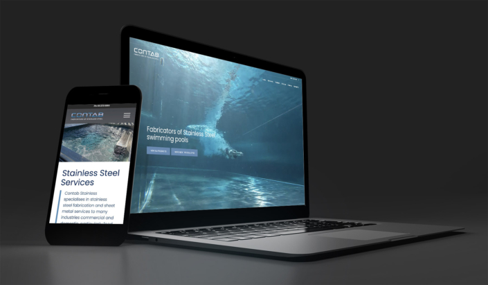 Contab Stainless Web Mockup by Merge Media
