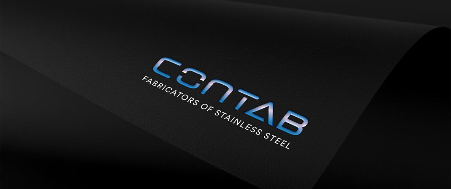 Contab logo on black paper mockup