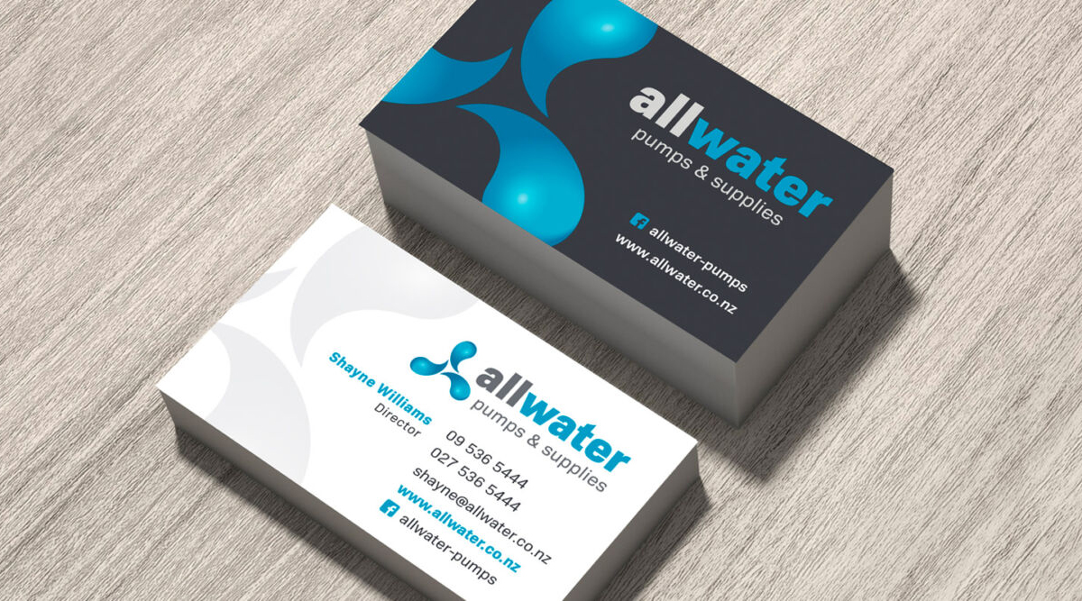 Logo and Business card Branding Package - Allwater by Merge Media